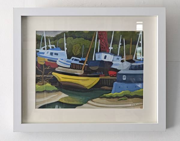 - gouache on Canvas, Painting by Julia Odell, measuring 20 x 26 cm (H x W) framed at 31 x 39 cm £375